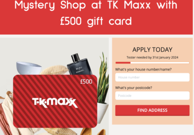 Mystery Shop at TK Maxx with £500 gift card